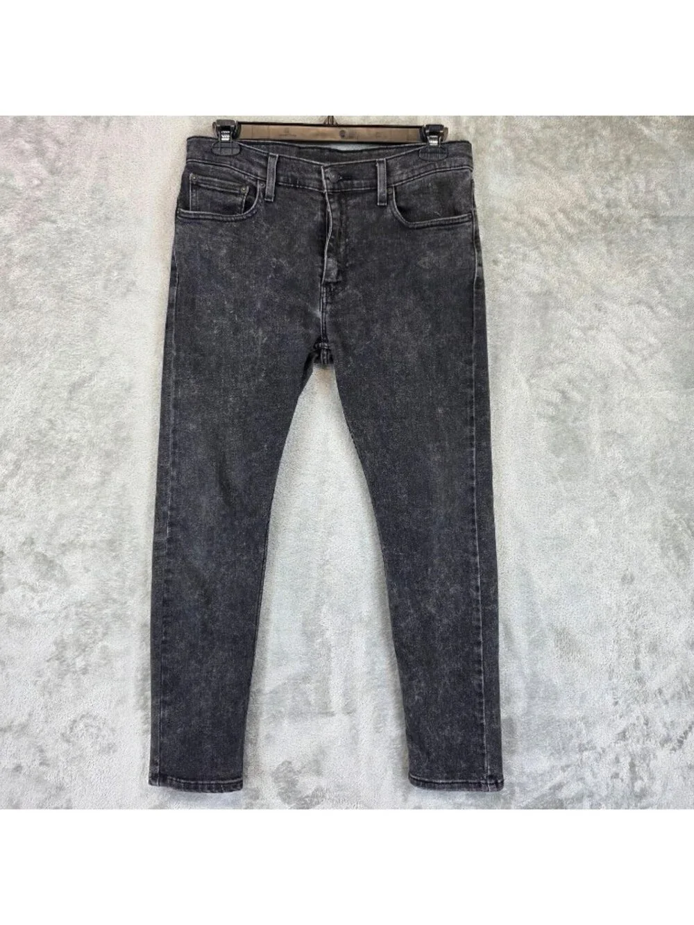Levis 512 Jeans Mens 33x30 Gray Charcoal Wash Slim Taper Stretch Denim Pants